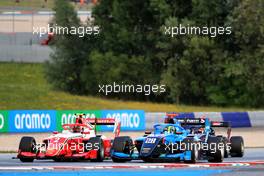 (L to R): Arthur Leclerc (FRA) PREMA Racing and Filip Ugran (ROM) Jenzer Motorsport battle for position. 03.07.2021. FIA Formula 3 Championship, Rd 3, Race 2, Spielberg, Austria, Saturday.