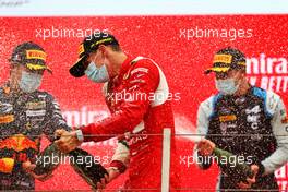 Race winner Arthur Leclerc (FRA) PREMA Racing celebrates on the podium. 19.06.2021. FIA Formula 3 Championship, Rd 2, Sprint Race 2, Paul Ricard, France, Saturday.