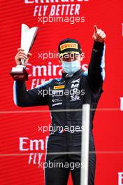 Victor Martins (FRA) MP Motorsport celebrates his second position on the podium. 19.06.2021. FIA Formula 3 Championship, Rd 2, Sprint Race 1, Paul Ricard, France, Saturday.