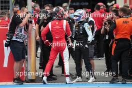 (L to R): Race winner Arthur Leclerc (FRA) PREMA Racing with third placed Victor Martins (FRA) MP Motorsport in parc ferme. 19.06.2021. FIA Formula 3 Championship, Rd 2, Sprint Race 2, Paul Ricard, France, Saturday.