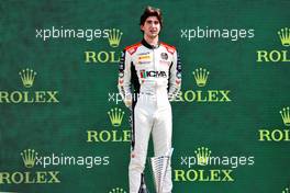Race winner Lorenzo Colombo (ITA) Campos Racing on the podium. 31.07.2021. FIA Formula 3 Championship, Rd 4, Race 1, Budapest, Hungary, Saturday.