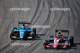 (L to R): Victor Martins (FRA) MP Motorsport and David Schumacher (GER) Hitech battle for position. 05.09.2021. Formula 3 Championship, Rd 6, Race 3, Zandvoort, Netherlands, Sunday.