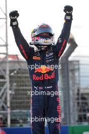 Race winner Dennis Hauger (DEN) PREMA Racing celebrates in parc ferme. 05.09.2021. Formula 3 Championship, Rd 6, Race 3, Zandvoort, Netherlands, Sunday.