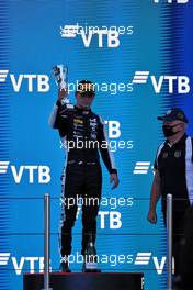 Third placed Victor Martins (FRA) MP Motorsport on the podium. 25.09.2021. FIA Formula 3 Championship, Rd 7, Race 1, Sochi, Russia, Friday.