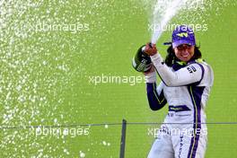 Race winner Jamie Chadwick (GBR) Veloce Racing celebrates on the podium. 03.07.2021. W Series, Rd 2, Spielberg, Austria, Race Day.