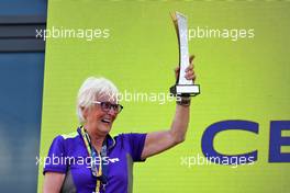 Annie Bradshaw (GBR) on the podium celebrating her birthday and 50 years in motorsport. 03.07.2021. W Series, Rd 2, Spielberg, Austria, Race Day.