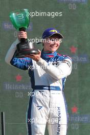 Emma Kimilainen (FIN) Ecurie W celebrates her third position in parc ferme. 04.09.2021. W Series, Rd 6, Zandvoort, Netherlands, Race Day.
