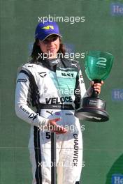 Jamie Chadwick (GBR) Williams Racing FW43B Development Driver celebrates her second position in parc ferme. 04.09.2021. W Series, Rd 6, Zandvoort, Netherlands, Race Day.