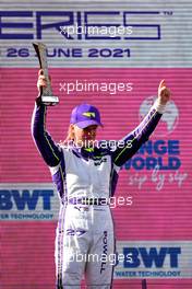 Race winner Alice Powell (GBR) celebrates on the podium. 26.06.2021. W Series, Rd 1, Spielberg, Austria, Race Day.