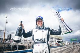 Race winner and W Series Champion Jamie Chadwick (GBR) Veloce Racing celebrates her success. 24.10.2021. W Series, Rd 7, Austin, Texas, USA, Race 2 Day.