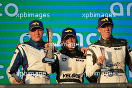 The podium (L to R): Emma Kimilainen (FIN) Ecurie W second; Jamie Chadwick (GBR) Veloce Racing, race winner; Alice Powell (GBR) Racing X, third. 23.10.2021. W Series, Rd 7, Austin, Texas, USA, Race 1 Day.