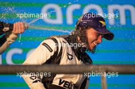 Race winner Jamie Chadwick (GBR) Veloce Racing celebrates on the podium. 23.10.2021. W Series, Rd 7, Austin, Texas, USA, Race 1 Day.