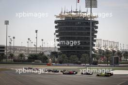 Sebastien Buemi (SUI) / Kazuki Nakajima (JPN) / Brendon Hartley (NZL) #08 Toyota Racing, Toyota GR010, Hybrid leads at the start of the race. 30.10.2021. FIA World Endurance Championship, Round 5, Six Hours of Bahrain, Sakhir, Bahrain, Saturday.