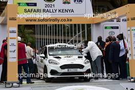 Jean Todt (FRA) FIA President with Sobieslaw Zasada (POL) / Tomasz Boryslawski (POL) - M-Sport Poland Ford Fiesta ST Rally 3. 23-27.06.2021. FIA World Rally Championship, Rd 6, Safari Rally Kenya, Nairobi, Kenya.