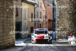 18, Takamoto Katsuta, Daniel Barritt, Toyota Gazoo Racing WRT, Toyota Yaris WRC.  21-24.01.2021. FIA World Rally Championship, Rd 1, Rally Monte Carlo, Monaco, Monte-Carlo.