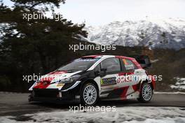 18, Takamoto Katsuta, Daniel Barritt, Toyota Gazoo Racing WRT, Toyota Yaris WRC.  21-24.01.2021. FIA World Rally Championship, Rd 1, Rally Monte Carlo, Monaco, Monte-Carlo.