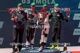 Nico Müller (CH) (Team Rosberg  Audi R8) ,Rene Rast (GER) (Team ABT - Audi R8)   und Mirko Bortolotti (ITA) (Grasser Racing Team - Lamborghini Huracan)  18.06.2022, DTM Round 3, Imola, Italy, Saturday