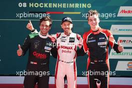 Clemens Schmid  (AUT) (GRT grasser-racing.com  - Lamborghini Huracan),Rene Rast (GER) (Team ABT - Audi R8)   und Marius Zug (GER) (Attempto Racing - Audi R8)  09.10.2022, DTM Round 8, Hockenheimring, Germany, Sunday