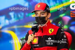 Charles Leclerc (MON) Ferrari in the FIA Press Conference. 08.04.2022. Formula 1 World Championship, Rd 3, Australian Grand Prix, Albert Park, Melbourne, Australia, Practice Day.