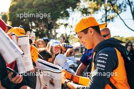 Lando Norris (GBR) McLaren with fans. 08.04.2022. Formula 1 World Championship, Rd 3, Australian Grand Prix, Albert Park, Melbourne, Australia, Practice Day.
