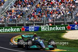 Lewis Hamilton (GBR) Mercedes AMG F1 W13. 08.04.2022. Formula 1 World Championship, Rd 3, Australian Grand Prix, Albert Park, Melbourne, Australia, Practice Day.