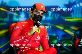 Charles Leclerc (MON) Ferrari in the post race FIA Press Conference. 10.04.2022. Formula 1 World Championship, Rd 3, Australian Grand Prix, Albert Park, Melbourne, Australia, Race Day.
