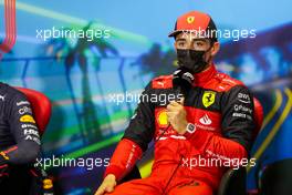 Charles Leclerc (MON) Ferrari in the post qualifying FIA Press Conference. 09.04.2022. Formula 1 World Championship, Rd 3, Australian Grand Prix, Albert Park, Melbourne, Australia, Qualifying Day.