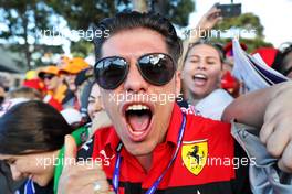 Circuit atmosphere - Ferrari fan. 09.04.2022. Formula 1 World Championship, Rd 3, Australian Grand Prix, Albert Park, Melbourne, Australia, Qualifying Day.