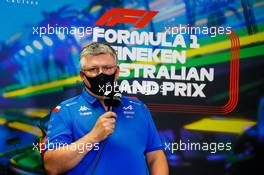 Otmar Szafnauer (USA) Alpine F1 Team, Team Principal in the FIA Press Conference. 09.04.2022. Formula 1 World Championship, Rd 3, Australian Grand Prix, Albert Park, Melbourne, Australia, Qualifying Day.