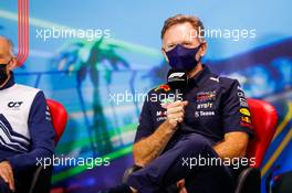Christian Horner (GBR) Red Bull Racing Team Principal in the FIA Press Conference. 09.04.2022. Formula 1 World Championship, Rd 3, Australian Grand Prix, Albert Park, Melbourne, Australia, Qualifying Day.