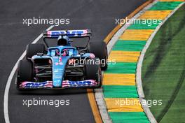 Fernando Alonso (ESP) Alpine F1 Team A522. 09.04.2022. Formula 1 World Championship, Rd 3, Australian Grand Prix, Albert Park, Melbourne, Australia, Qualifying Day.