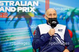 Franz Tost (AUT) AlphaTauri Team Principal in the FIA Press Conference. 09.04.2022. Formula 1 World Championship, Rd 3, Australian Grand Prix, Albert Park, Melbourne, Australia, Qualifying Day.