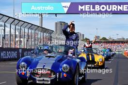 Alexander Albon (THA) Williams Racing on the drivers parade. 10.04.2022. Formula 1 World Championship, Rd 3, Australian Grand Prix, Albert Park, Melbourne, Australia, Race Day.