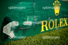 Circuit atmosphere - worn Rolex branding trackside. 06.04.2022. Formula 1 World Championship, Rd 3, Australian Grand Prix, Albert Park, Melbourne, Australia, Preparation Day.
