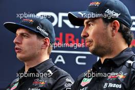 (L to R): Max Verstappen (NLD) Red Bull Racing with Sergio Perez (MEX) Red Bull Racing. 07.04.2022. Formula 1 World Championship, Rd 3, Australian Grand Prix, Albert Park, Melbourne, Australia, Preparation Day.