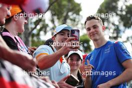 Oscar Piastri (AUS) Alpine F1 Team Reserve Driver with fans. 07.04.2022. Formula 1 World Championship, Rd 3, Australian Grand Prix, Albert Park, Melbourne, Australia, Preparation Day.