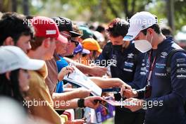 Nicholas Latifi (CDN) Williams Racing signs autographs for the fans. 07.04.2022. Formula 1 World Championship, Rd 3, Australian Grand Prix, Albert Park, Melbourne, Australia, Preparation Day.