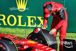Carlos Sainz Jr (ESP) Ferrari F1-75 in qualifying parc ferme. 08.07.2022. Formula 1 World Championship, Rd 11, Austrian Grand Prix, Spielberg, Austria, Qualifying Day.
