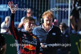 Max Verstappen (NLD) Red Bull Racing celebrates being fastest in qualifying in parc ferme. 08.07.2022. Formula 1 World Championship, Rd 11, Austrian Grand Prix, Spielberg, Austria, Qualifying Day.