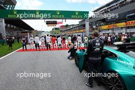 National Anthem.  10.07.2022. Formula 1 World Championship, Rd 11, Austrian Grand Prix, Spielberg, Austria, Race Day.
