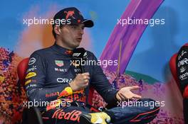 Max Verstappen (NLD) Red Bull Racing in the post race FIA Press Conference. 10.07.2022. Formula 1 World Championship, Rd 11, Austrian Grand Prix, Spielberg, Austria, Race Day.