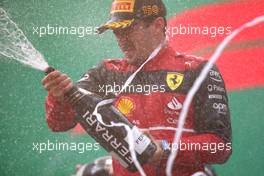 Race winner Charles Leclerc (MON) Ferrari celebrates on the podium. 10.07.2022. Formula 1 World Championship, Rd 11, Austrian Grand Prix, Spielberg, Austria, Race Day.