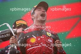 Race winner Charles Leclerc (MON) Ferrari celebrates on the podium. 10.07.2022. Formula 1 World Championship, Rd 11, Austrian Grand Prix, Spielberg, Austria, Race Day.