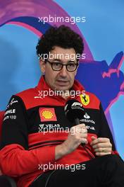 Mattia Binotto (ITA) Ferrari Team Principal in the FIA Press Conference. 09.07.2022. Formula 1 World Championship, Rd 11, Austrian Grand Prix, Spielberg, Austria, Sprint Day.