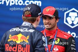 1st for Max Verstappen (NLD) Red Bull Racing and 3rd for Carlos Sainz Jr (ESP) Ferrari. 09.07.2022. Formula 1 World Championship, Rd 11, Austrian Grand Prix, Spielberg, Austria, Sprint Day.