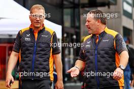(L to R): Andreas Seidl, McLaren Managing Director with Zak Brown (USA) McLaren Executive Director. 09.07.2022. Formula 1 World Championship, Rd 11, Austrian Grand Prix, Spielberg, Austria, Sprint Day.