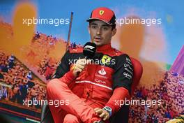 Charles Leclerc (MON) Ferrari in the FIA Press Conference. 09.07.2022. Formula 1 World Championship, Rd 11, Austrian Grand Prix, Spielberg, Austria, Sprint Day.