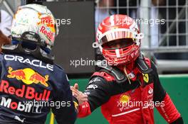 Max Verstappen (NLD), Red Bull Racing and Charles Leclerc (FRA), Scuderia Ferrari  09.07.2022. Formula 1 World Championship, Rd 11, Austrian Grand Prix, Spielberg, Austria, Sprint Day.