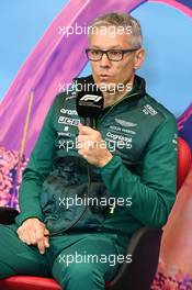 Mike Krack (LUX) Aston Martin F1 Team, Team Principal in the FIA Press Conference. 09.07.2022. Formula 1 World Championship, Rd 11, Austrian Grand Prix, Spielberg, Austria, Sprint Day.