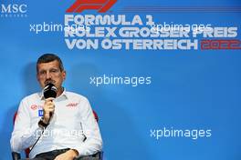 Guenther Steiner (ITA) Haas F1 Team Prinicipal in the FIA Press Conference. 09.07.2022. Formula 1 World Championship, Rd 11, Austrian Grand Prix, Spielberg, Austria, Sprint Day.